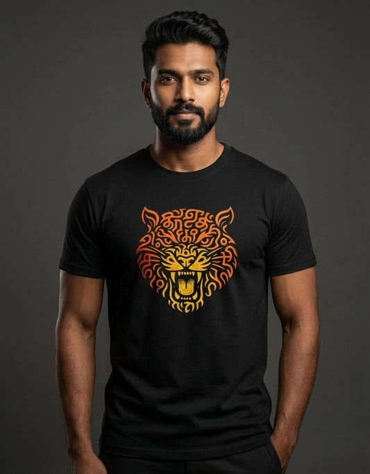 Tiger Face With Tamil Alphabet Unisex T-shirt